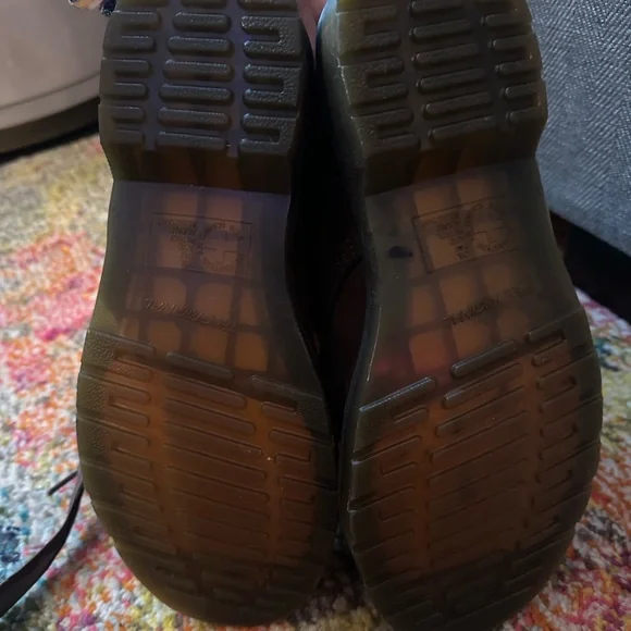 Floral Brown Lace-Up Dr. Martens Boots - Picture 2 of 3